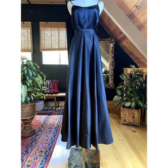 Vintage Skirt Silk Black - Picture 2 of 8